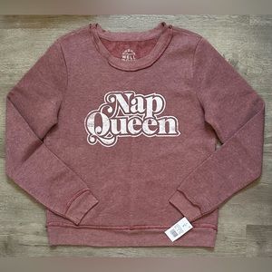 Well Worn Los Angeles Nap Queen Pullover Sweater In Burgandian Wine Size Large